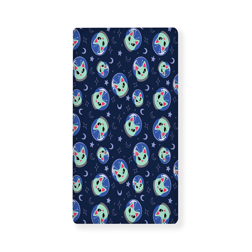 Astronaut Alien Cat Print Baby Crib Sheet