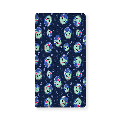 Astronaut Alien Cat Print Baby Crib Sheet