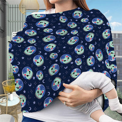 Astronaut Alien Cat Print Baby Seat Cover