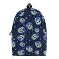 Astronaut Alien Cat Print School Backpack