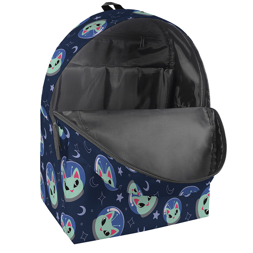 Astronaut Alien Cat Print Backpack