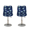 Astronaut Alien Cat Print Bar Stool Covers