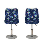 Astronaut Alien Cat Print Bar Stool Covers
