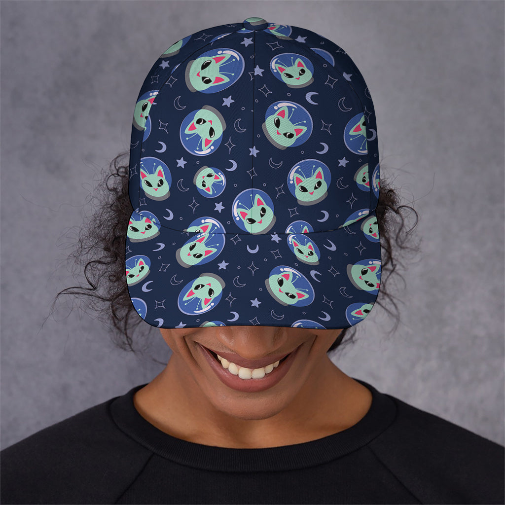 Astronaut Alien Cat Print Baseball Cap