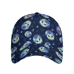 Astronaut Alien Cat Print Baseball Cap