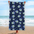 Astronaut Alien Cat Print Beach Towel