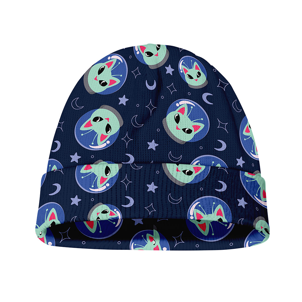 Astronaut Alien Cat Print Beanie