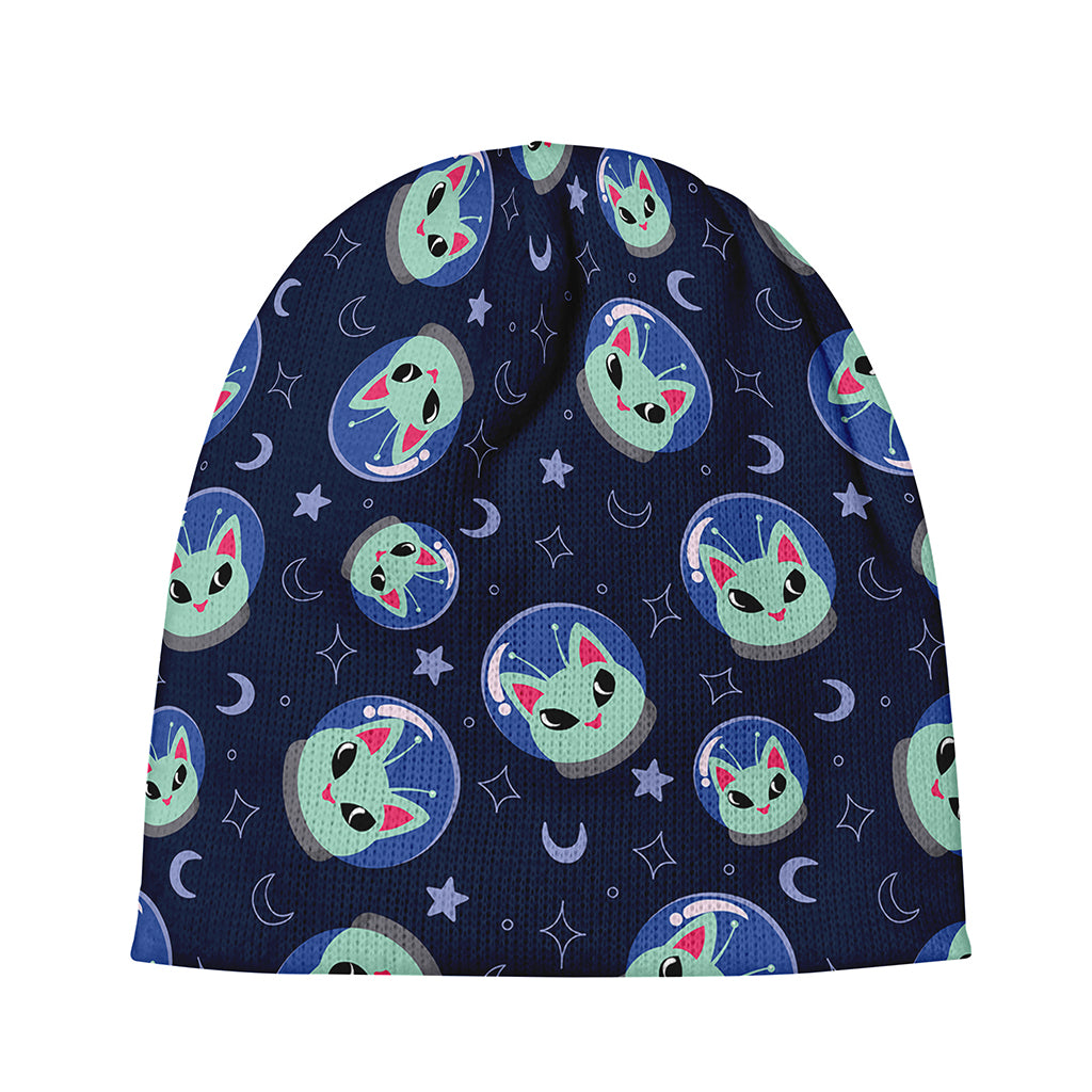 Astronaut Alien Cat Print Beanie