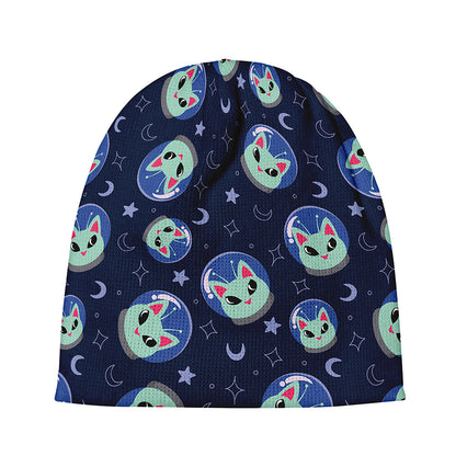 Astronaut Alien Cat Print Beanie