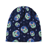 Astronaut Alien Cat Print Beanie