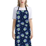Astronaut Alien Cat Print Bib Apron With Pocket