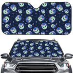 Astronaut Alien Cat Print Car Windshield Sun Shade