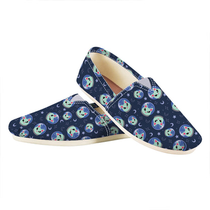 Astronaut Alien Cat Print Casual Shoes