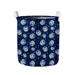 Astronaut Alien Cat Print Collapsible Laundry Basket