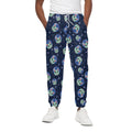 Astronaut Alien Cat Print Cotton Sweatpants