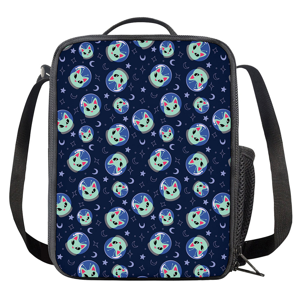 Astronaut Alien Cat Print Crossbody Lunch Bag