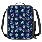 Astronaut Alien Cat Print Crossbody Lunch Bag