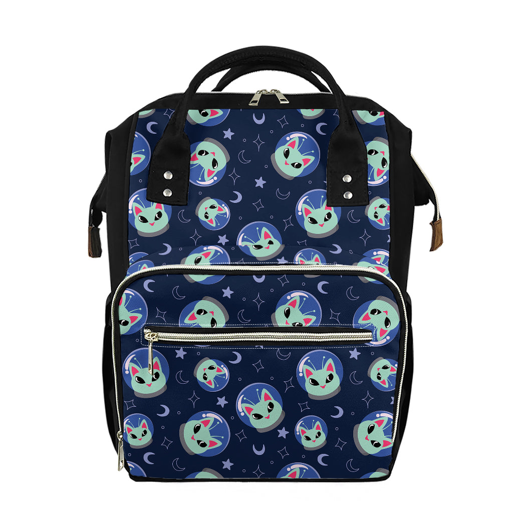 Astronaut Alien Cat Print Diaper Bag