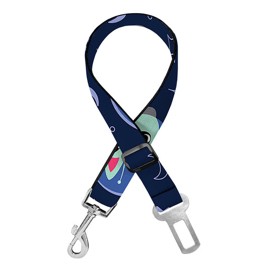 Astronaut Alien Cat Print Dog Seat Belt