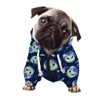 Astronaut Alien Cat Print Dog Zip Up Hoodie