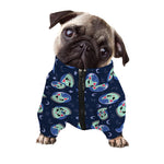 Astronaut Alien Cat Print Dog Zip Up Jacket