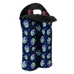 Astronaut Alien Cat Print Double Neoprene Wine Tote