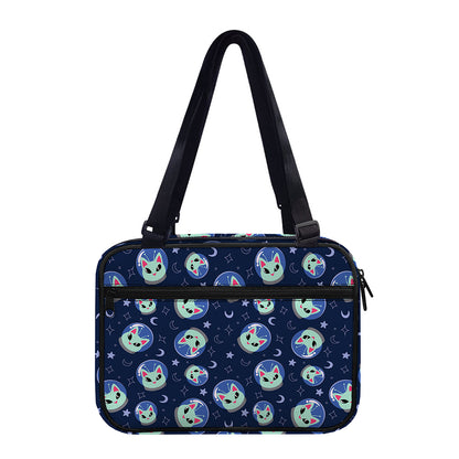 Astronaut Alien Cat Print Double Strap Bible Bag