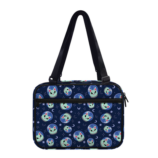Astronaut Alien Cat Print Double Strap Bible Bag