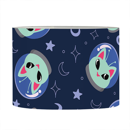 Astronaut Alien Cat Print Drum Lamp Shade
