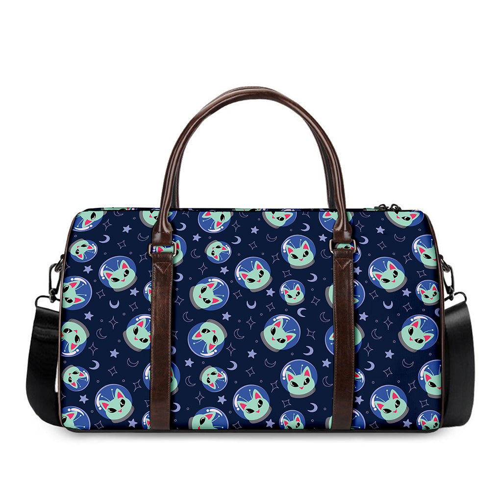 Astronaut Alien Cat Print Duffle Bag