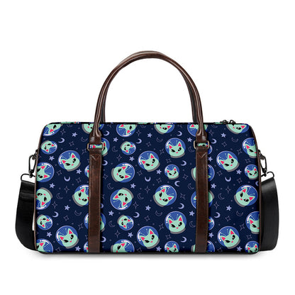 Astronaut Alien Cat Print Duffle Bag