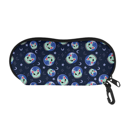 Astronaut Alien Cat Print Glasses Case
