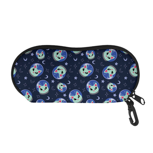 Astronaut Alien Cat Print Glasses Case
