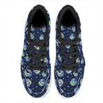 Astronaut Alien Cat Print High Top Leather Sneakers