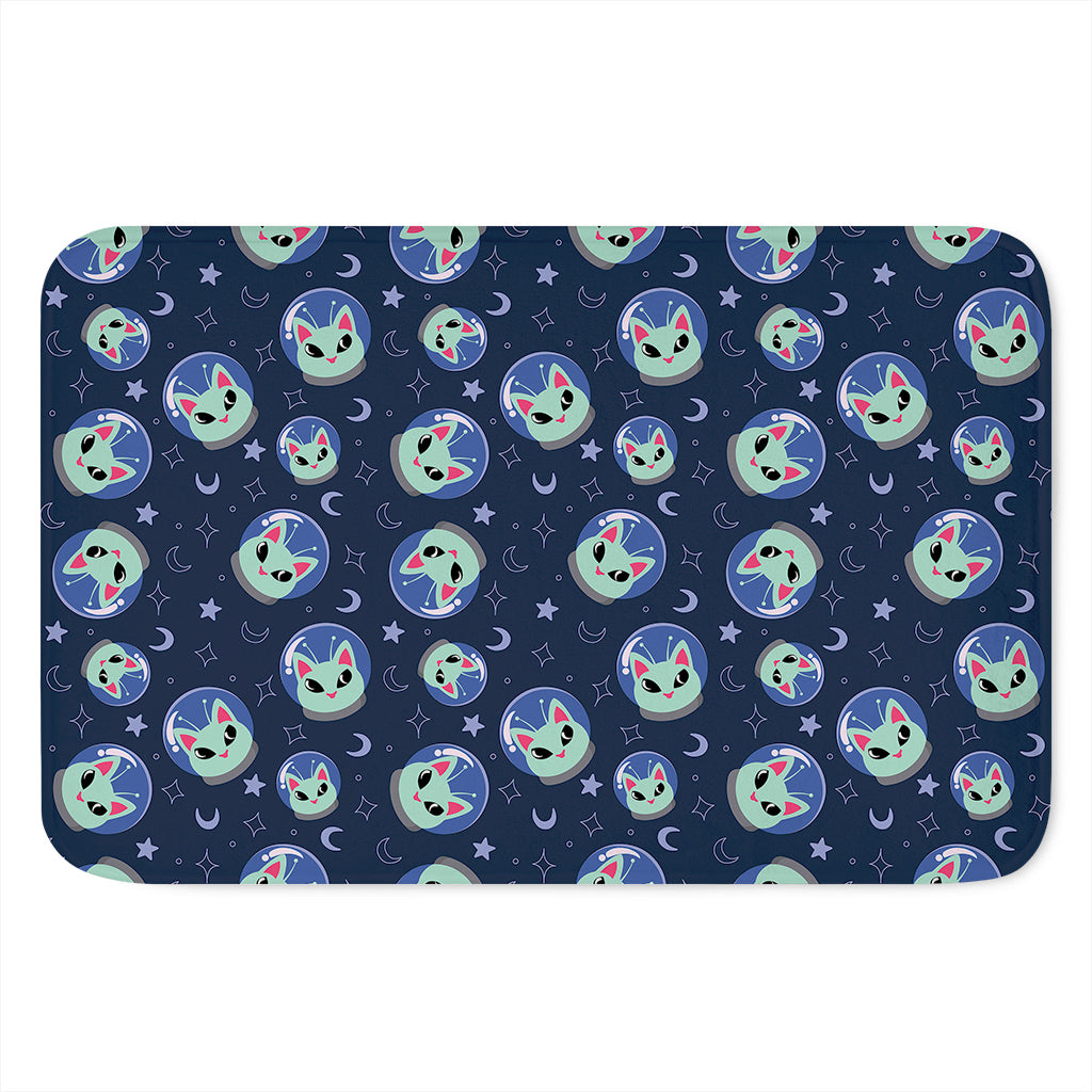 Astronaut Alien Cat Print Indoor Door Mat