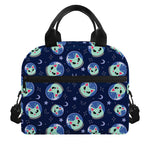 Astronaut Alien Cat Print Insulated Lunch Bag
