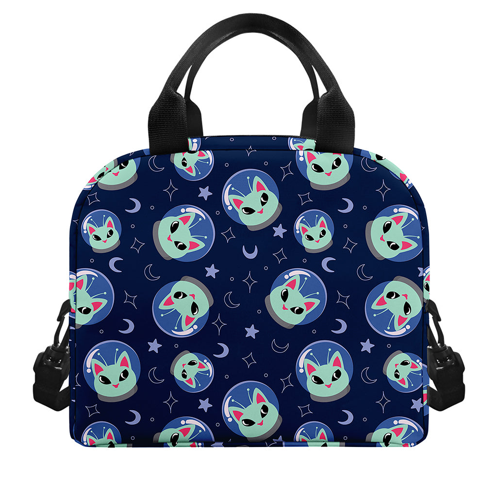 Astronaut Alien Cat Print Insulated Lunch Bag