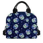 Astronaut Alien Cat Print Insulated Lunch Bag