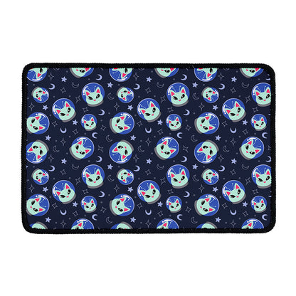 Astronaut Alien Cat Print Kitchen Mat
