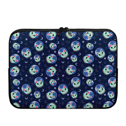 Astronaut Alien Cat Print Laptop Sleeve