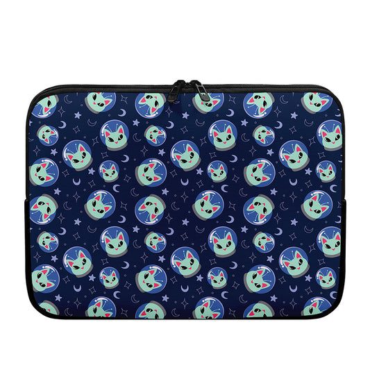 Astronaut Alien Cat Print Laptop Sleeve