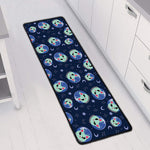 Astronaut Alien Cat Print Long Kitchen Mat