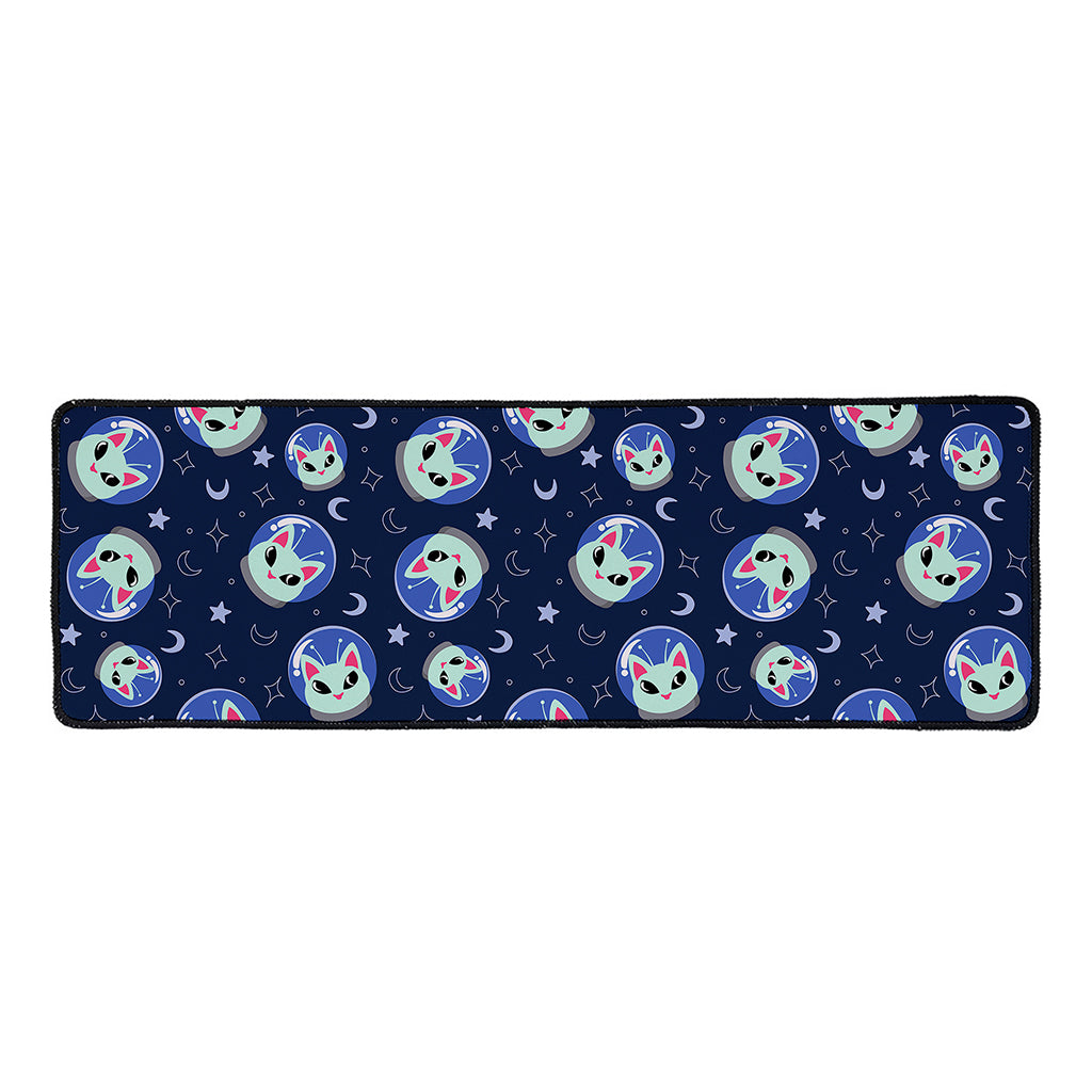Astronaut Alien Cat Print Long Kitchen Mat
