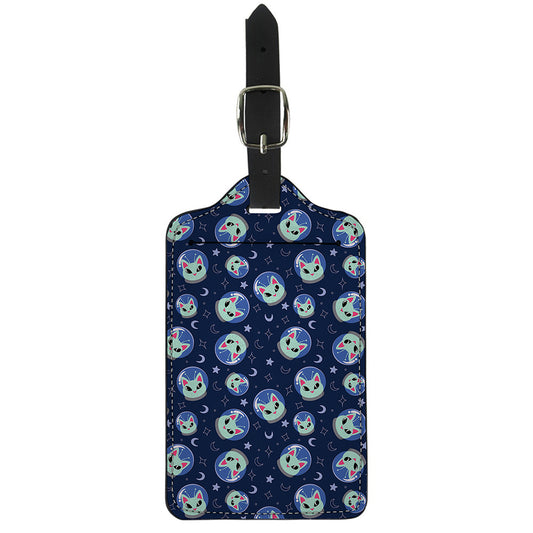 Astronaut Alien Cat Print Luggage Tag
