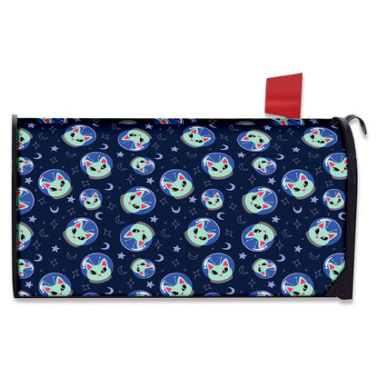 Astronaut Alien Cat Print Mailbox Cover
