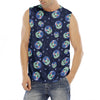 Astronaut Alien Cat Print Men's Fitness Tank Top