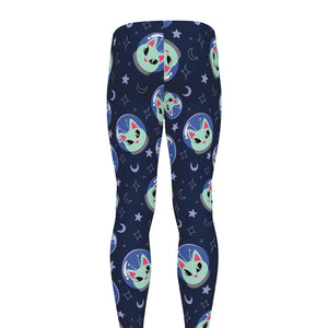 Astronaut Alien Cat Print Men's leggings