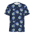 Astronaut Alien Cat Print Men's Athletic T-Shirt