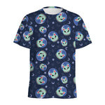 Astronaut Alien Cat Print Men's Sports T-Shirt