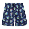 Astronaut Alien Cat Print Men's Swim Trunks